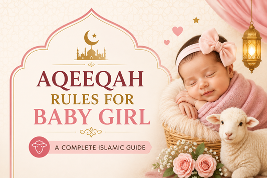 Aqeeqah rules for baby girl Islamic guide with newborn baby and lamb