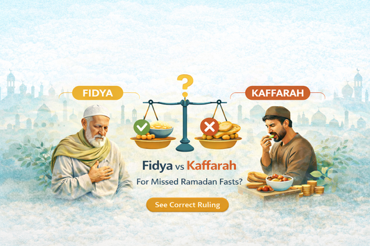 Fidya vs Kaffarah comparison for missed Ramadan fasts explained visually