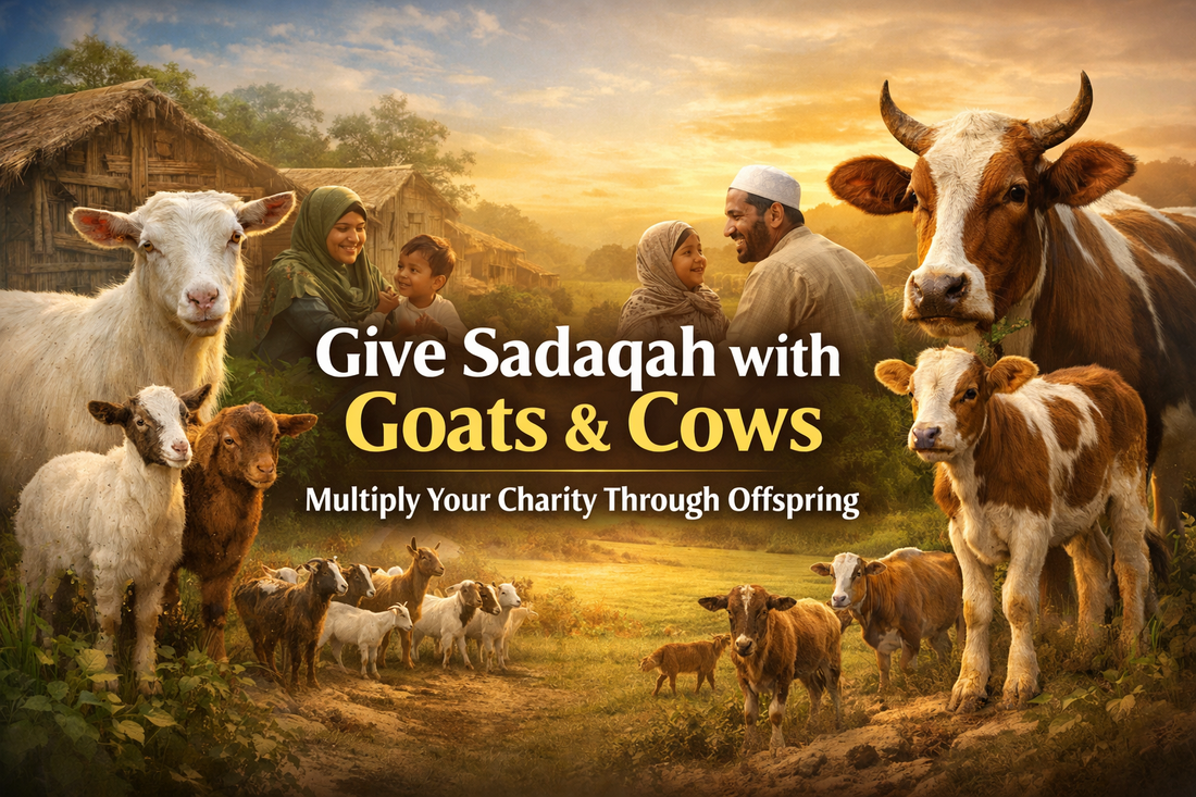 Give Sadaqah with Goats & Cows – Grow Your Charity Through Offspring and Support Families in Need
