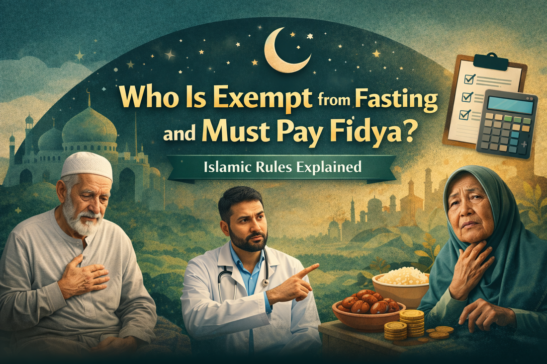 Who is exempt from fasting and must pay Fidya explained with elderly and illness guidance in Islam